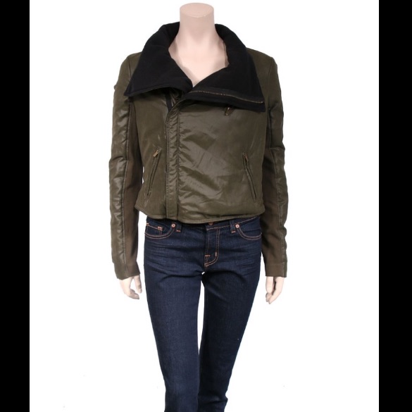 Bcbg Maxazria Green Dark Fatigue Emerson Jacket